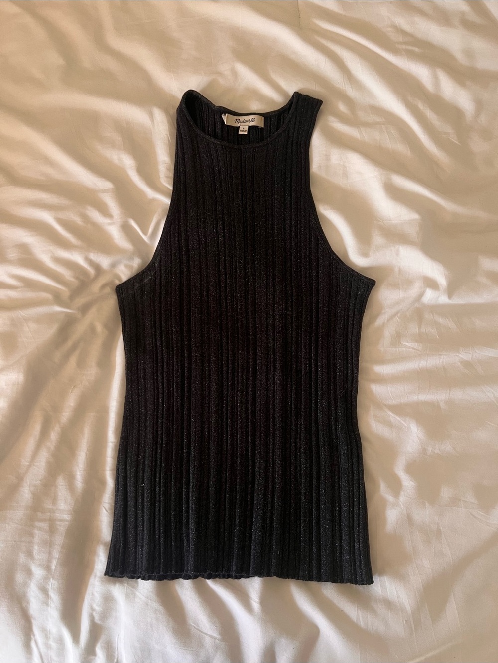 madewell black sparkle tank